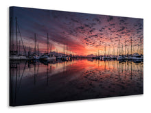 Laden Sie das Bild in den Galerie-Viewer, Leinwandbild Abendstimmung im Hafen