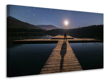 Laden Sie das Bild in den Galerie-Viewer, Leinwandbild Allein bei Vollmond