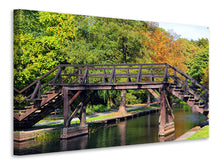 Laden Sie das Bild in den Galerie-Viewer, Leinwandbild Alte Holz Brücke