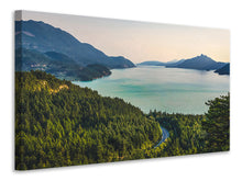 Laden Sie das Bild in den Galerie-Viewer, Leinwandbild Beste Aussicht auf den Bergsee