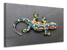 Laden Sie das Bild in den Galerie-Viewer, Leinwandbild Bunter Gecko
