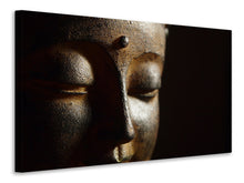 Laden Sie das Bild in den Galerie-Viewer, Leinwandbild Close up Buddha Kopf