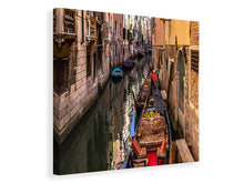Laden Sie das Bild in den Galerie-Viewer, Leinwandbild Die Gondeln von Venedig