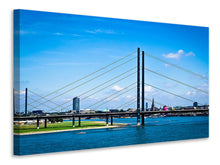Laden Sie das Bild in den Galerie-Viewer, Leinwandbild Düsseldorf am Rhein