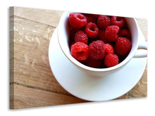 Laden Sie das Bild in den Galerie-Viewer, Leinwandbild Eine Tasse Himbeeren