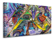 Laden Sie das Bild in den Galerie-Viewer, Leinwandbild Fantasie Graffiti