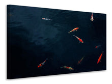 Laden Sie das Bild in den Galerie-Viewer, Leinwandbild Fische im Teich