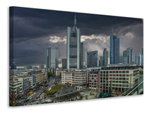 Laden Sie das Bild in den Galerie-Viewer, Leinwandbild Frankfurt in der Abend Dämmerung