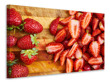 Laden Sie das Bild in den Galerie-Viewer, Leinwandbild Frische Erdbeeren