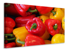 Laden Sie das Bild in den Galerie-Viewer, Leinwandbild Frische Gemüsepaprika