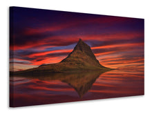Laden Sie das Bild in den Galerie-Viewer, Leinwandbild Kirkjufell bei Sonnenuntergang