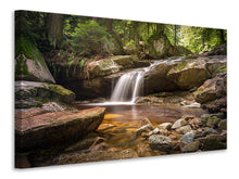 Laden Sie das Bild in den Galerie-Viewer, Leinwandbild Kleiner Wasserfall