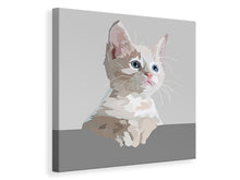 Laden Sie das Bild in den Galerie-Viewer, Leinwandbild Kunstwerk Katze