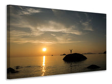 Laden Sie das Bild in den Galerie-Viewer, Leinwandbild Liebe den Sonnenuntergang am Meer