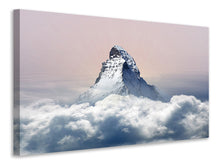 Laden Sie das Bild in den Galerie-Viewer, Leinwandbild Matterhorn in Wolken