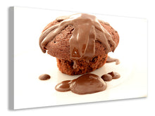 Laden Sie das Bild in den Galerie-Viewer, Leinwandbild Muffin mit Schokolade