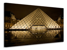 Laden Sie das Bild in den Galerie-Viewer, Leinwandbild Nachts am Louvre