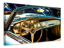 Laden Sie das Bild in den Galerie-Viewer, Leinwandbild Oldtimer Interieur