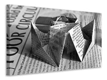 Laden Sie das Bild in den Galerie-Viewer, Leinwandbild Origami Zeitung