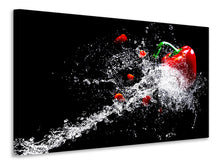 Laden Sie das Bild in den Galerie-Viewer, Leinwandbild Paprika Splash XL