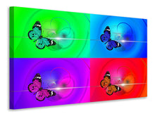 Laden Sie das Bild in den Galerie-Viewer, Leinwandbild Pop Art Bunte Schmetterling