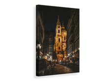 Laden Sie das Bild in den Galerie-Viewer, Leinwandbild Prag in der Nacht