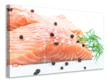 Laden Sie das Bild in den Galerie-Viewer, Leinwandbild Roher Lachs