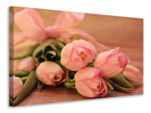 Laden Sie das Bild in den Galerie-Viewer, Leinwandbild Romantischer Tulpenstrauss