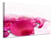 Laden Sie das Bild in den Galerie-Viewer, Leinwandbild Rosenblätter in pink