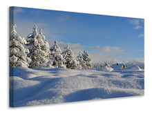 Laden Sie das Bild in den Galerie-Viewer, Leinwandbild Schöne Schnee Landschaft