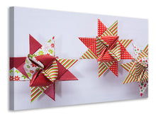 Laden Sie das Bild in den Galerie-Viewer, Leinwandbild Sterne Origami