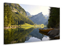 Laden Sie das Bild in den Galerie-Viewer, Leinwandbild Stilles Gewässer in den Bergen
