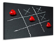 Laden Sie das Bild in den Galerie-Viewer, Leinwandbild Tic tac toe Liebe
