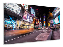 Laden Sie das Bild in den Galerie-Viewer, Leinwandbild Times Square bei Nacht