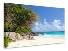 Laden Sie das Bild in den Galerie-Viewer, Leinwandbild Traumstrand Seychellen