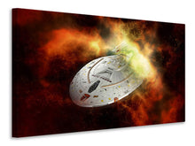 Laden Sie das Bild in den Galerie-Viewer, Leinwandbild Ufo im All