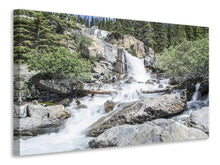 Laden Sie das Bild in den Galerie-Viewer, Leinwandbild Wilder Wasserfall im Wald