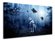 Laden Sie das Bild in den Galerie-Viewer, Leinwandbild Wolfs Paar