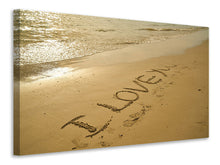 Laden Sie das Bild in den Galerie-Viewer, Leinwandbild Zeichen im Sand