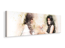 Laden Sie das Bild in den Galerie-Viewer, Leinwandbild Panorama 2 Frauen