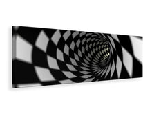 Laden Sie das Bild in den Galerie-Viewer, Leinwandbild Panorama Abstrakter Tunnel Black & White