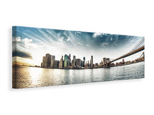 Laden Sie das Bild in den Galerie-Viewer, Leinwandbild Panorama Brooklyn Bridge From The Other Side