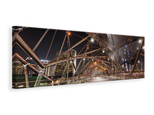 Laden Sie das Bild in den Galerie-Viewer, Leinwandbild Panorama Brückenlichter