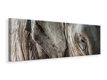 Laden Sie das Bild in den Galerie-Viewer, Leinwandbild Panorama Close Up Elefant