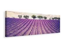 Laden Sie das Bild in den Galerie-Viewer, Leinwandbild Panorama Das Lavendelfeld