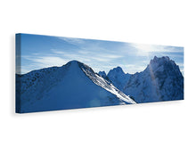 Laden Sie das Bild in den Galerie-Viewer, Leinwandbild Panorama Der Berg im Schnee