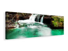 Laden Sie das Bild in den Galerie-Viewer, Leinwandbild Panorama Der Fluss am Wasserfall
