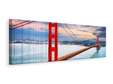 Laden Sie das Bild in den Galerie-Viewer, Leinwandbild Panorama Der Golden Gate Bridge bei Sonnenuntergang
