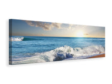Laden Sie das Bild in den Galerie-Viewer, Leinwandbild Panorama Die Wellen des Meeres