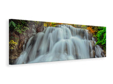 Laden Sie das Bild in den Galerie-Viewer, Leinwandbild Panorama Fallendes Gewässer